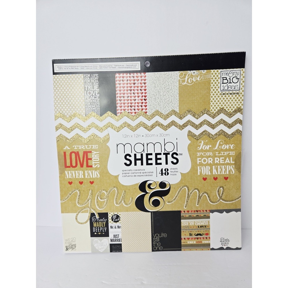 Mambi Sheets 48 sheets printed paper scrapbook Love Wedding Valentine NEW